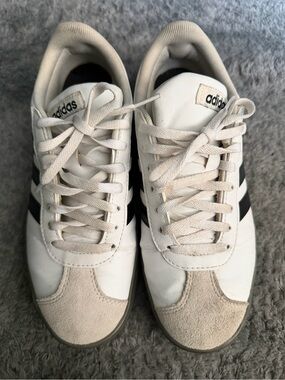 Adidas  White and Black Classic Lace-Up Sneakers